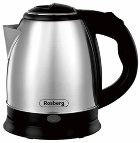 Разопакован: Електрическа кана Rosberg R51230J, 1500W, 1L, Защита, Инокс/черен