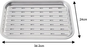 Грил тава за скара/барбекю Kinghoff KH 1916, 34.2х24.5 см, Неръждаема стомана, Перфорирана, Инокс