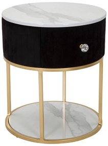 Нощно шкафче в черно и златно Montpellier - Mauro Ferretti