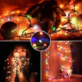 Коледни LED лампички за елха - многоцветни 500 LED/38 m