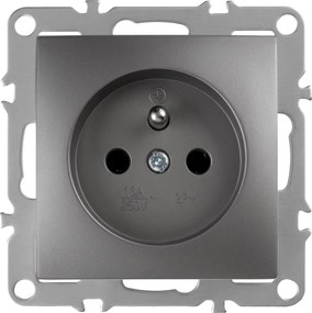 Единичен контакт със заземяване OSTE JNH001-G Grey