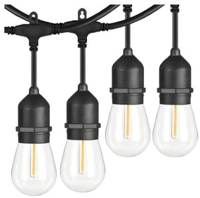 LED Екстериорни декоративни лампички 10xE27/1W/230V 10 m IP65 черен