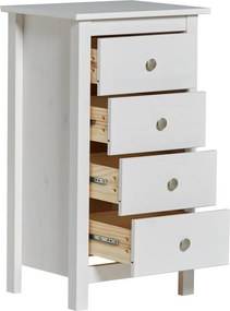 Бял висок скрин от масивен бор 46x80 cm Berna – Marckeric