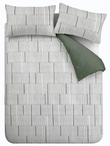 Сиво-зелено памучно спално бельо за двойно легло 200x200 cm Camden - Content by Terence Conran
