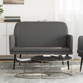 351401 vidaXL Пейка, сива, 107x80x81 см, изкуствена кожа