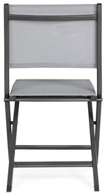 Сив градински стол метален Elin – Bizzotto