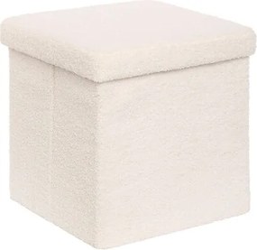 Сгъваема табуретка atmosphera Jaiko, Букле, Бял, 38x38 cm