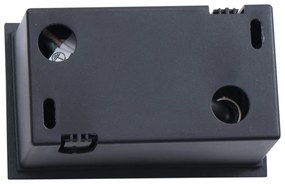 Модерна вградена стенна лампа черна 11.5cm с LED IP65 - Trem