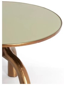 Стъклена кръгла масичка за кафе в бронзово и бежово ø 65 cm Mello - Light &amp; Living