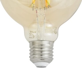 Комплект от 5 смарт E27 димируеми LED крушки G95 златисти 7W 806 lm 1800-6500K