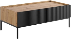 Холна маса Como 2SZ-Естествено дърво-Черен