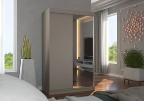 Гардероб Catania 120 плъзгащи се-сиво-бежово