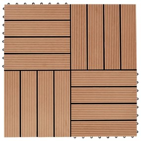 Sonata 22 бр декинг плочки, 30x30 см, 2 кв.м., WPC, тиков цвят