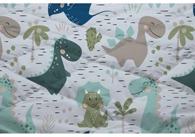 Зелено-синьо единично детско спално бельо от микрофибър 140x200 cm – Good Morning