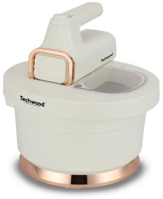 Миксер с купа Techwood TMB-340, 500W, 6 скорости, 2x 3.5 л, Капак против пръски, Бял/Шампанско
