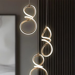 Висяща LED лампа G073-3CPR Gold