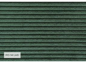 Тъмнозелен разтегателен ъглов диван от рипсено кадифе (десен ъгъл) Brave Dave – Miuform