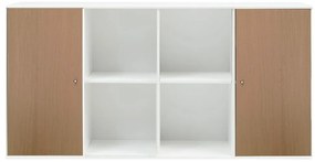 Бял стенен скрин от дъб Hammel , 136 x 69 cm Mistral Kubus - Hammel Furniture