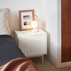 Бяло матово нощно шкафче Sierra – Teulat