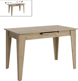 Разтегателна маса Trendline от меламин в дъбов цвят 120/150x70x75см.