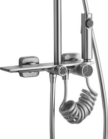 Комплект за душ REA HELIX  Nickel Brush INOX