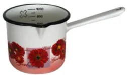 Джезве 12cm. 1lt. декор GERBERA - 66/12 РЯ (1-905/1856)