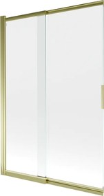 Mexen Fox 2-крило плъзгащ параван за вана 120 x 150 cm, прозрачен, златен - 891-120-002-50-00