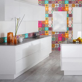 Комплект от 24 декоративни стикера за стена Clarissa, 10 x 10 cm - Ambiance