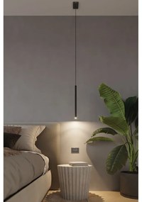 Черна висяща лампа, дължина 30 cm Fideus - Sollux