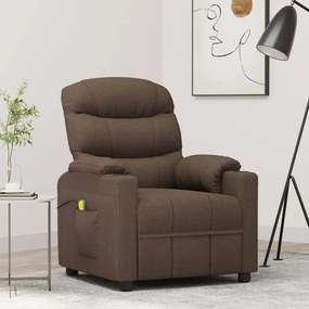 348086 vidaXL Масажен стол, кафяв, текстил