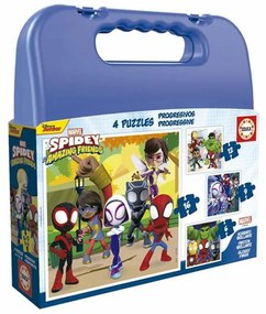 Комплект от 4 Пъзела Spidey Куфарче