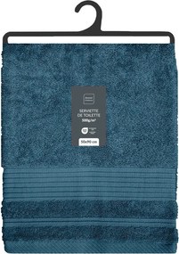 Тъмносиня памучна кърпа от тери 50x90 cm Tendresse – douceur d'intérieur