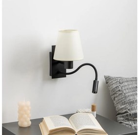 Brilagi - LED Аплик NUBILA 1xE27/25W/230V + LED/3W черен/кремав