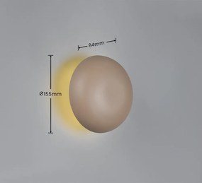 Бежова LED стенна лампа с USB Davey – Reality