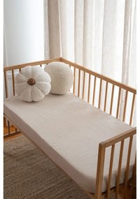 Бежов еластичен муселинов детски чаршаф 60x120 cm Burumcuk – Mijolnir