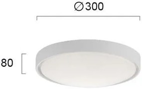 таванна светлина Viokef Yara-бял-Диаметър 30 См.