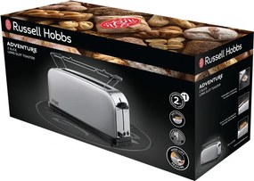 Тостер Russell Hobbs Adventure Oxford 21396-56, 1200W, 2 филии, 1 отвор, 6 нива на изпичане, Тава за трохи, Инокс