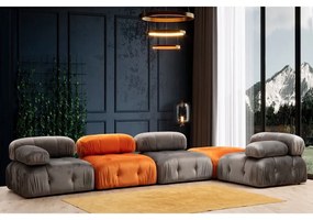 Табуретка от оранжево кадифе Bubble – Artie