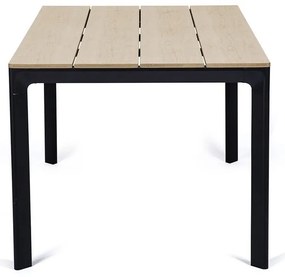 Комплект от 4 черни стола за хранене Kai и маса от естествен цвят Thor - Bonami Essentials