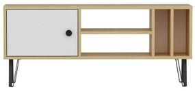 Масичка за телевизор от бял/естествен дъб 120x52 cm Arven - Kalune Design