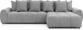 Сив ъглов диван (десен ъгъл) Albane – Ropez
