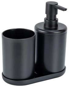 Черен пластмасов комплект аксесоари за баня Fano – Allstar