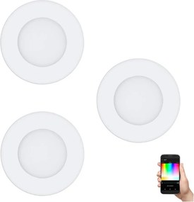 Eglo 32881 - комплект 3x димируеми RGB LED вградени осветителни тела FUEVA-C LED/3W/230V