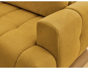 Сгъваем/с място за съхранение ъглов диван в цвят горчица (ляв ъгъл/L форма) Fuji – Bobochic Paris