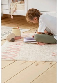 Розов и кремав ръчно изработен памучен килим подходящ за пране 120x160 cm Atlas Natural – Lorena Canals