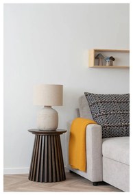 Жълто плетено одеяло от рециклиран памук 130x170 cm Santos – House Nordic