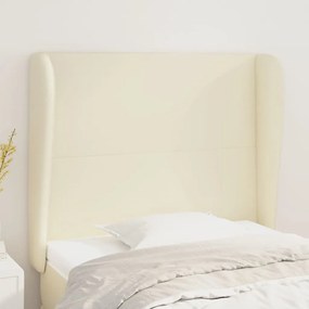 3117756 vidaXL Горна табла с уши, кремава, 93x23x118/128 см, изкуствена кожа