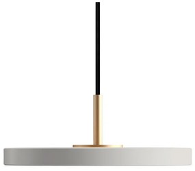 Светлосиво LED висящо осветително тяло с метален абажур ø 15 cm Asteria Micro – UMAGE