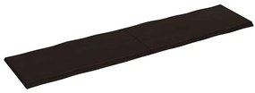 364048 vidaXL Плот за маса тъмнокафяв 200x50x(2-4) см обработен масивен дъб