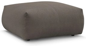 Сиво-кафява табуретка от рипсено кадифе Voltaire – Bobochic Paris